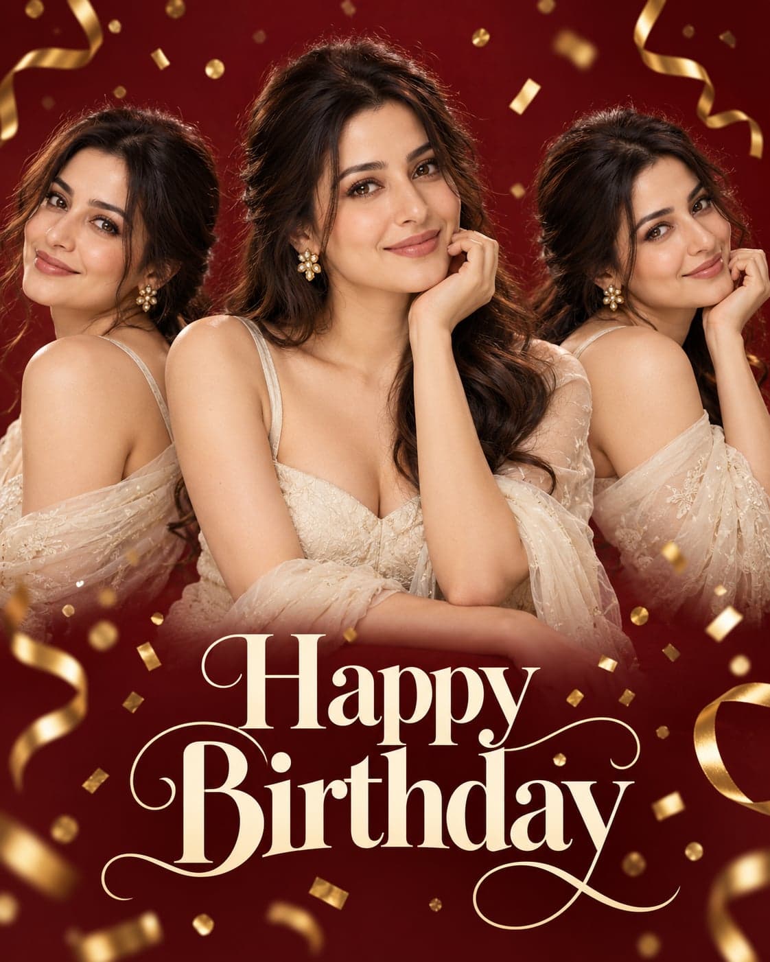 Example result generated with the “Gemini Birthday Three Pose Poster Prompt” prompt